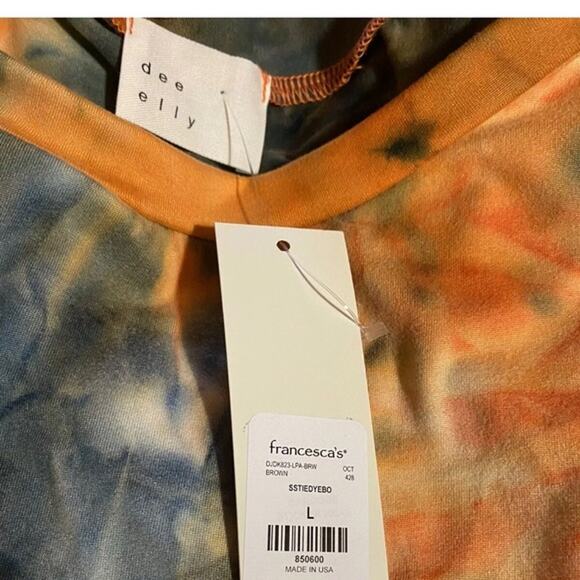 Tie Dye Runched Bodycon stretchy Mini Dress Medium - Picture 6 of 6